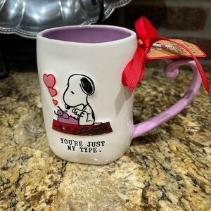 Rae Dunn Peanuts You’re Just My Type 3d snoopy hearts design - 19.5 ounce NEW